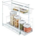 Rangement placard cuisine coulissant wanja , 2 tiroirs de rangement de cuisine coulissant, id�al pour ...