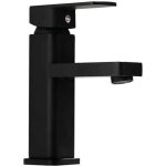 Rapanda - 304 acier inoxydable peinture noir sous le comptoir bassin robinet carr� monotrou bassin de ...