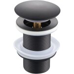 Rapanda - bonde de lavabo pop up noir universelle, bonde de vidange sans trop plein, bonde universelle ...