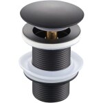 Rapanda - bonde de lavabo pop up noir universelle, bonde de vidange sans trop plein, bonde universelle ...