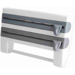 Rapanda - drouleur mural cuisine pour 3 rouleaux, porte - rouleau de papier avec lames tranchantes support ...