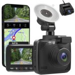 Rapanda - enregistreur de conduite intelligent v53 true 4k full hd 2160p, double cam�ra 4k + cam�ra de ...