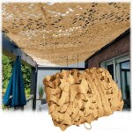Rapanda - filet de camouflage beige, 3x4m toile ombrage exterieur, auvent de terrasse, filet de camouflage ... Rapanda - filet de camouflage beige, 3x4m toile ombrage exterieur, auvent de terrasse, filet de camouflage ...
