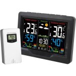 Rapanda - horloge m�t�o � �cran couleur avec capteur, thermom�tre et hygrom�tre d'int�rieur, alarme rechargeab ...