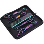 Kit de ciseaux de toilettage pour animaux de compagnie, ensemble de ciseaux de coiffure pour chiens et ...