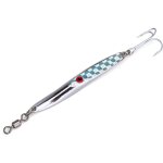 Leurres paillettes mtal basse cuillre dur appt jig leurre artificiel hameon (argent 28g)