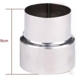 Rapanda ? r�ducteur de tuyau de fum�e inox ? adaptateur chemin�e � 90mm � 80mm ? raccord fumisterie pour ...