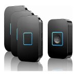 Sonnette sans fil, port�e de fonctionnement de 1000 pieds, kit de sonnette �tanche, 2 r�cepteurs, 1 bouton ...