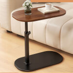 Rapanda - table d'appoint en forme de c, table d'appoint fine � hauteur r�glable, plateau tv pivotant ...
