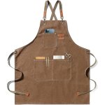 Rapanda - tablier de chef, tablier de jardinage en toile de coton avec grandes poches pour hommes et ... Rapanda - tablier de chef, tablier de jardinage en toile de coton avec grandes poches pour hommes et ...
