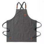 Rapanda - tablier de chef, tablier de jardinage en toile de coton avec grandes poches pour hommes et ...