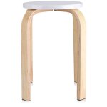 Tabouret empilable antid�rapant en bois courb�, couleur bonbon, meuble de maison id�al pour la d�coration ...