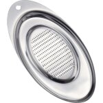 Rpe  gingembre / pices, ovale, 14, 2 x 14, 2 x 7, 2 cm x 0, 9 cm, acier inoxydable, plaqu argent