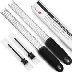 [jamais utilis�]r�pe zesteur 2 pi�ces, rapeuse fromage inox, r�pe � fromage, parmesan, citron, muscade, ...