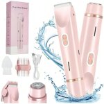 Rasoir �lectrique � double t�te pour femme, rasoir �lectrique 2 en 1 pour femme, tondeuse � bikini � ...