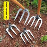 Rteau agricole  pointes pour labourer et biner, outil de dsherbage portable, sans manche de rallonge, ...