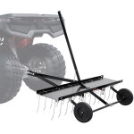 Rateau dechaumeur de remorquage derriere, 1219 mm, rateau dechaumeur remorque de pelouse avec 24 dents ...