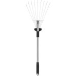 Rteau  gazon rtractable en fil d'acier pratique pour le nettoyage des feuilles et des herbes