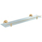 Rav slezak - etagère de douche murale colorado avec rail en laiton doré brossé 60 cm Rav slezak - etagère de douche murale colorado avec rail en laiton doré brossé 60 cm
