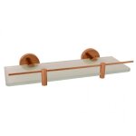 Rav slezak - etagère de douche murale colorado avec rail en laiton rose gold brossé 30 cm Rav slezak - etagère de douche murale colorado avec rail en laiton rose gold brossé 30 cm