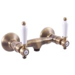 Rav slezak - m�langeur douche mural r�tro morava en bronze poign�e en c�ramique - 15 - -