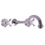 Rav slezak - m�langeur lavabo mural r�tro 3 trous morava en laiton chrom�