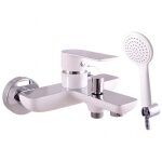 Rav slezak - mitigeur baignoire avec douchette vltava en laiton chrom� blanc