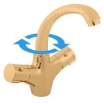 Rav slezak - mitigeur lavabo thermostatique en laiton dor� bross�