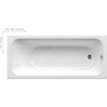 Ravak - chrome - baignoire rectangulaire 1700x750 mm, blanc c741000000 Ravak - chrome - baignoire rectangulaire 1700x750 mm, blanc c741000000