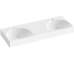 Ravak - lite - double - lavabo 120x45 cm, sans trop - plein, 2 trous pour robinetterie, blanc xjx01212001 ...