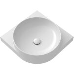 Ravak yard - lavabo d'angle 45x45 cm, sans trop - plein, trou pour robinet, blanc xjx01245000