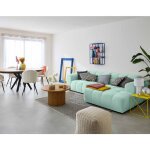 Lisa design - ray - canapé d'angle droit - 4 places - en tissu texturé - bleu Lisa design - ray - canapé d'angle droit - 4 places - en tissu texturé - bleu