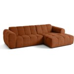 Lisa design - ray - canap� d'angle droit - 4 places - en tissu textur� - rouille