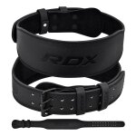 Rdx 4 pouce ceinture de musculation en cuir rembourr noir complet l - rdx - wbs - 4fb - l