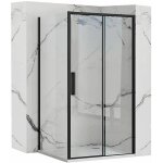 Rea - cabine de douche rectangulaire rapid slide black 100x80