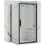 Rea - cabine de douche rectangulaire rapid swing black 100x80