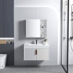 Rea - ensemble de meubles de salle de bain avec lavabo aa147 astor white 60cm