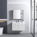 Rea - ensemble de meubles de salle de bain avec lavabo aa18 mario white 60cm
