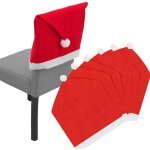 Housse de chaise bonnet de pre nol 6 szt