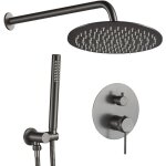 Rea - kit de douche encastr lungo grip titanium + box