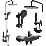 Rea - kit de douche avec thermostat savio black