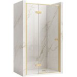 Rea - porte de douche atlas 120 brush gold gauche
