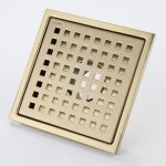 Readcly - caniveau de douche or acier inoxydable carré 15x15cm drain de douche siphon de sol drain de ... Readcly - caniveau de douche or acier inoxydable carré 15x15cm drain de douche siphon de sol drain de ...