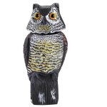 R�aliste effaroucheur d'oiseaux t�te rotative son hibou rdeur leurre protection r�pulsif antiparasitaire ...