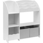 Mobili rebecca - rebecca mobili organisateur de jouets meuble de chambre d'enfant blanc mdf avec 2 botes ...