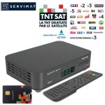 R�cepteur satellite tntsat hd - servimat - vela hd - hdmi - carte tntsat incluse - compact et nomade