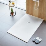 Receveur de douche 100 x 120 cm extra plat strato surface ardois�e rectangulaire blanc