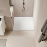 Stano. - receveur de douche 70 x 90 cm extra plat piatto en solicast surface ardoise blanc