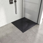 Heilmetz - receveur de douche  poser 80x80cm receveur de douche en pierre extra plat (smc matriau) ...