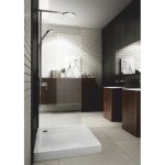 Receveur de douche en acrylique blanc 90 x 110 x 12 cm ? structure en pierre ? r�ctangulaire ? jamaica ...